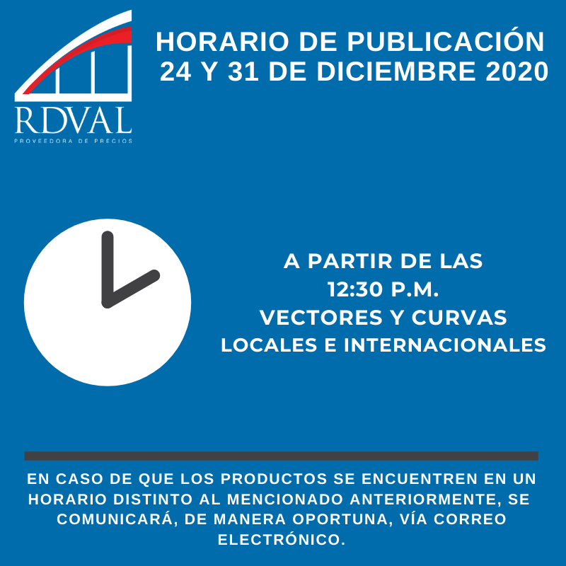 Horario 24 y 31 diciembre 2020