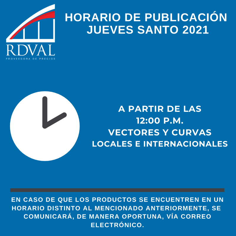 Horario RDVAL jueves santo 2021